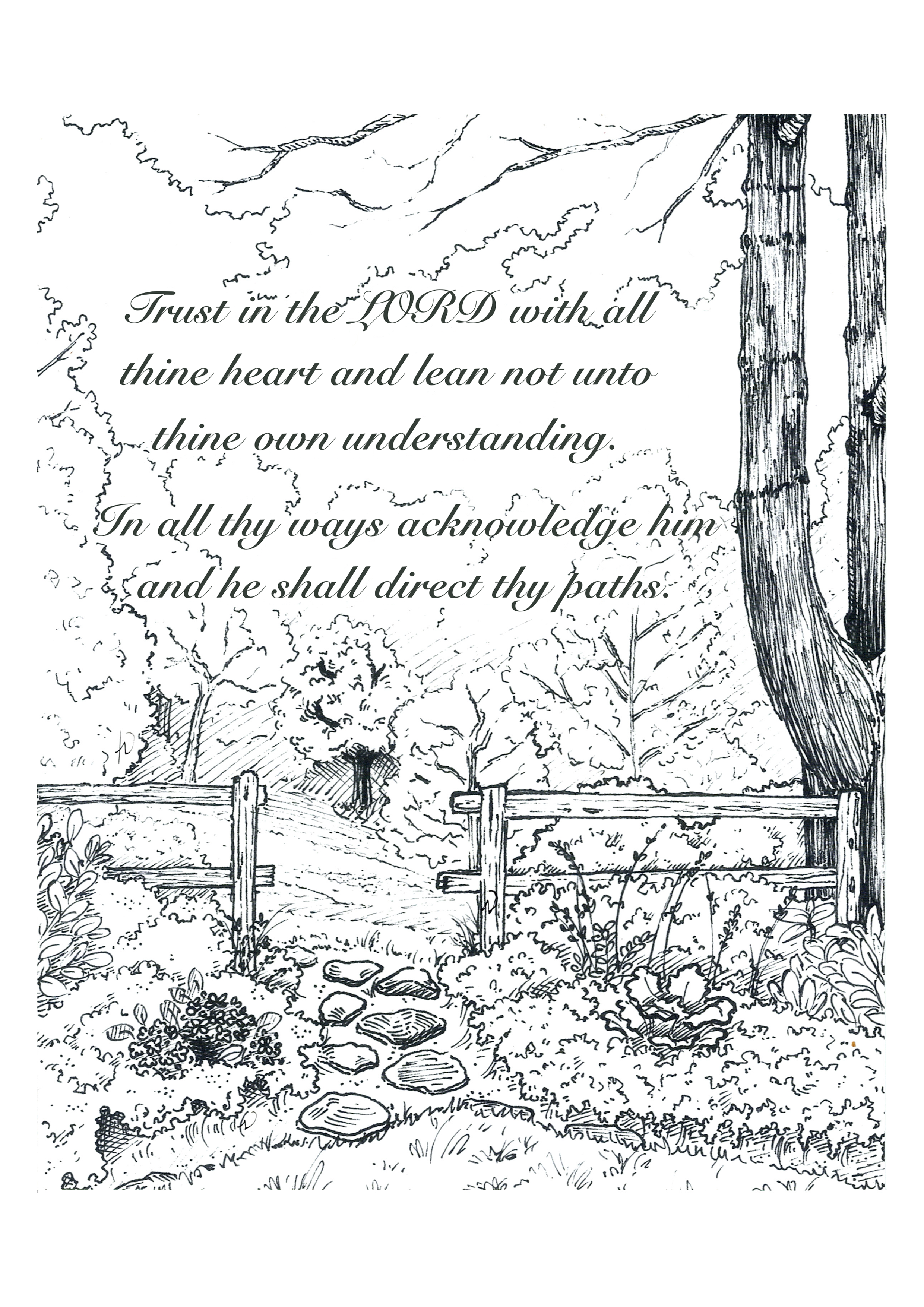 Trust in the Lord path print